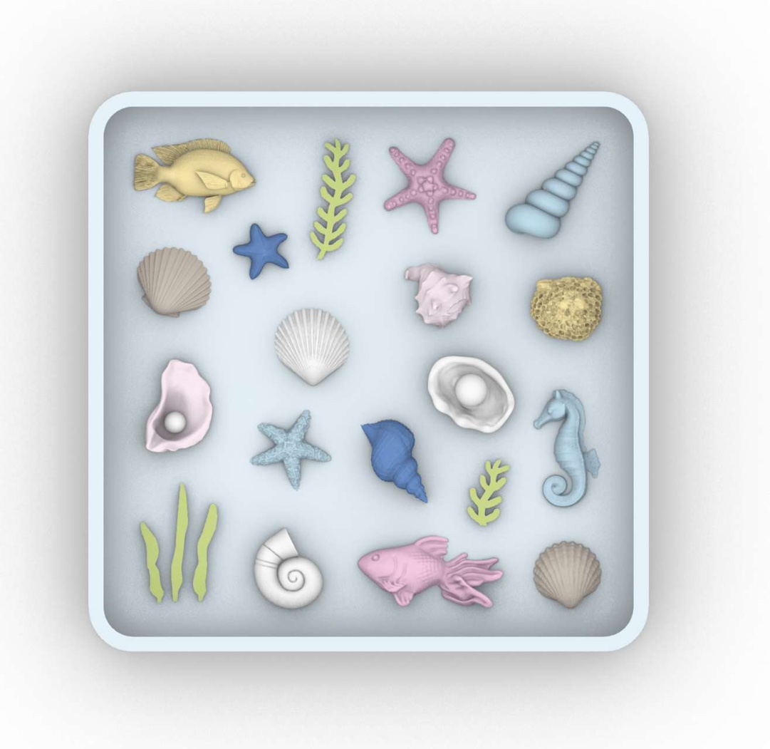Silicone Mold Ocean - Stampo in silicone per resina 3D