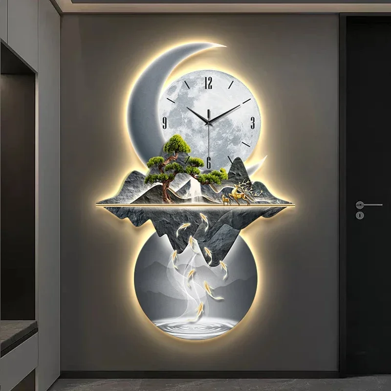 Resin Art Clock - Orologi da parete murali artistici Led