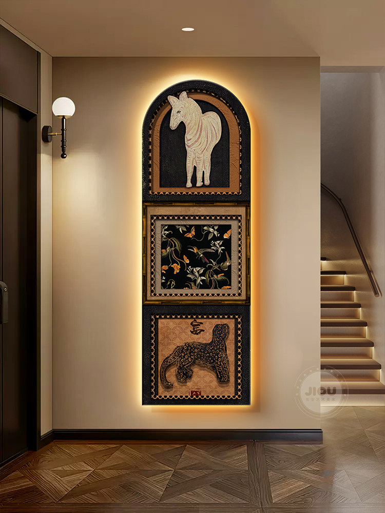 Resin Art On Wood - Dipinto Decorativo Art Déco per Ingresso,