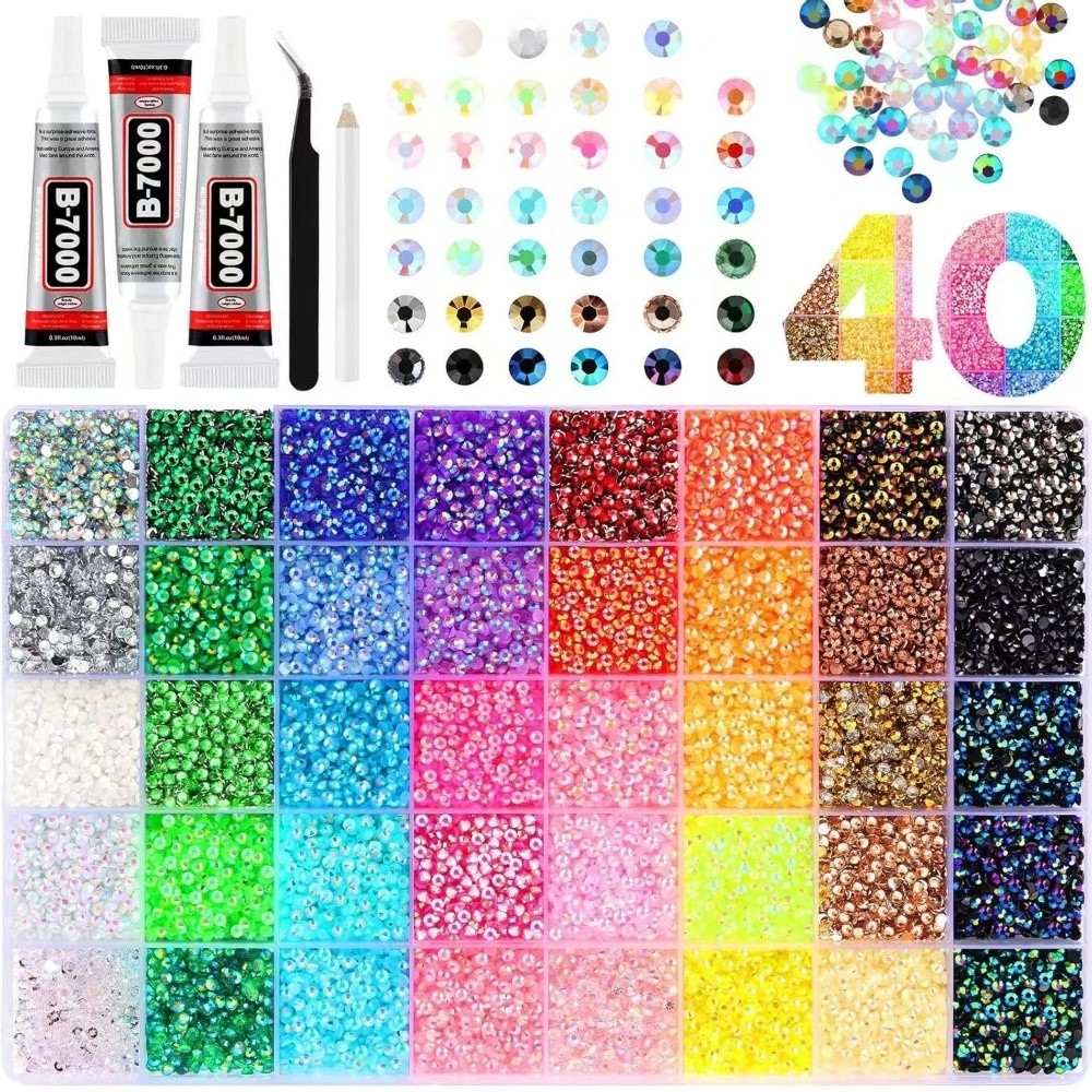 Resin Art Workshop - Kit di Strass in Resina Multicolore