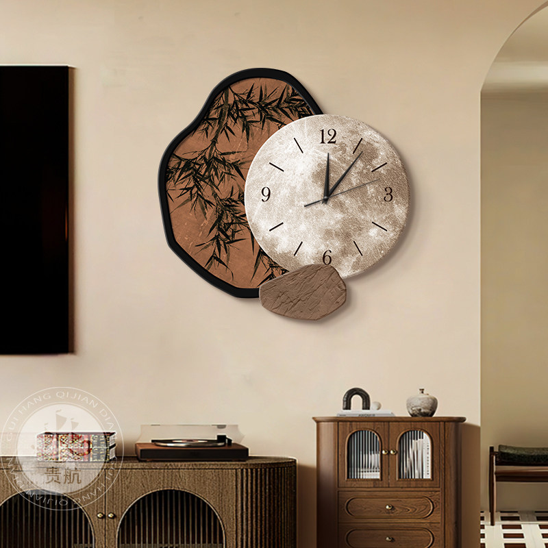 Resin Art On Wood - Orologio da parete in bambù con