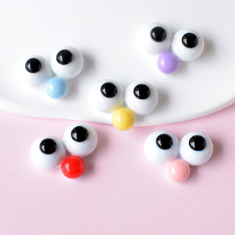Resin Art Phone Case - 10 pezzi occhi carini peluche in