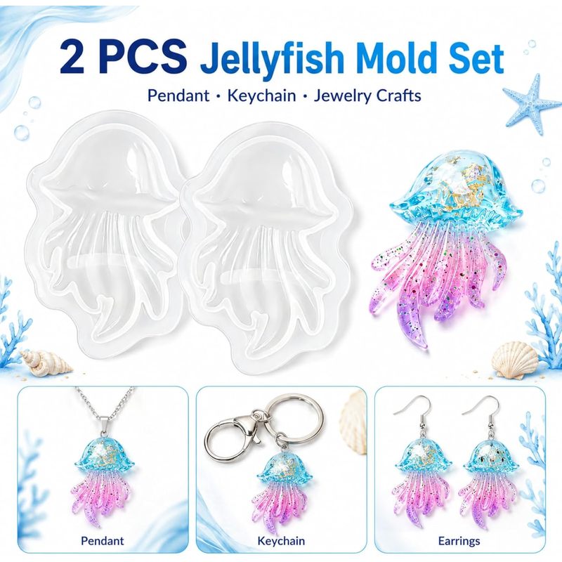 Silicone Mold Ocean - Set di 2 stampi in resina