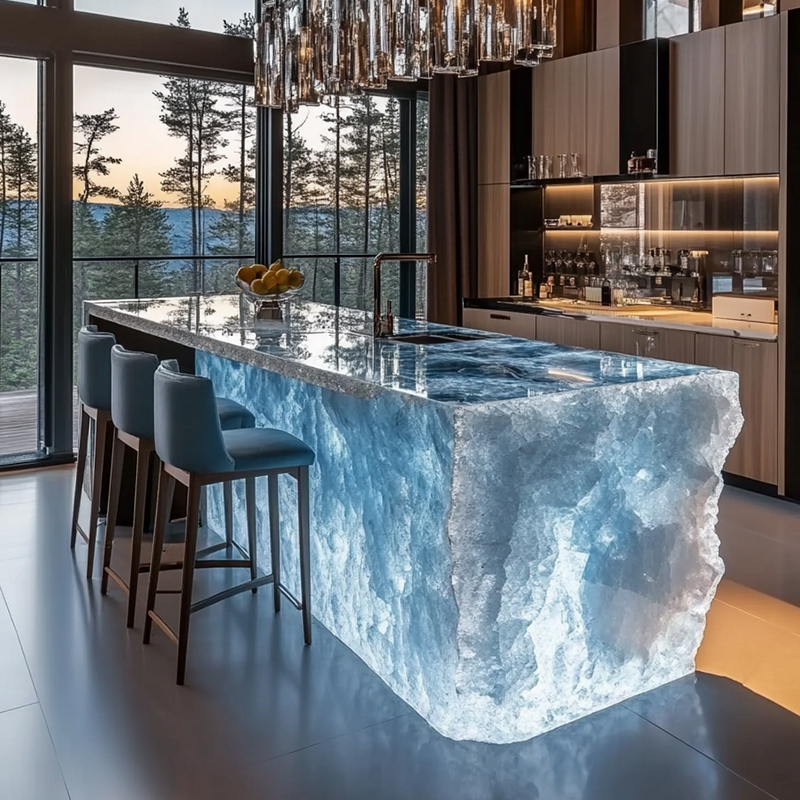 Resin Art Dining Table - Tavolo da tè moderno e leggero