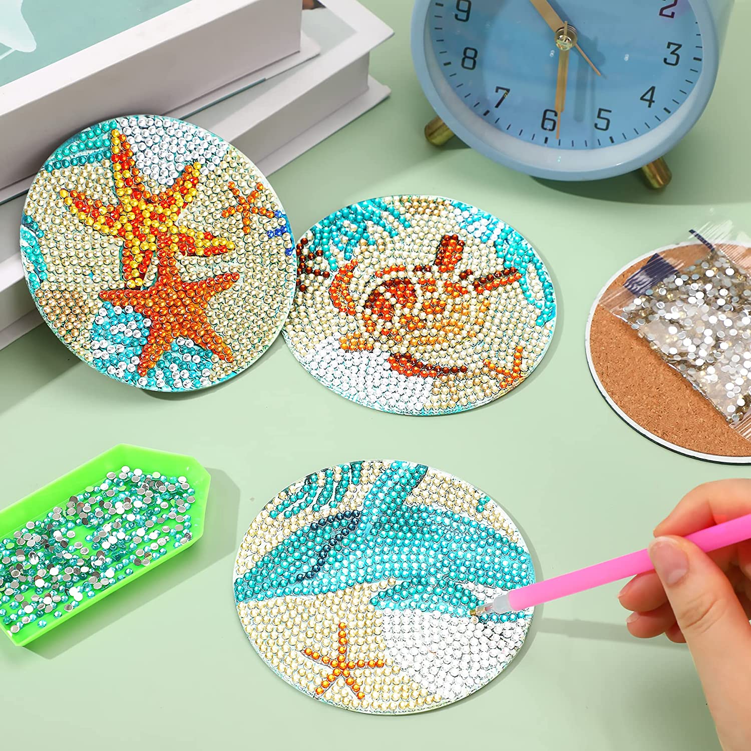 8 pz/set sottobicchieri per pi - Resin Art With Wood recensione e prezzo