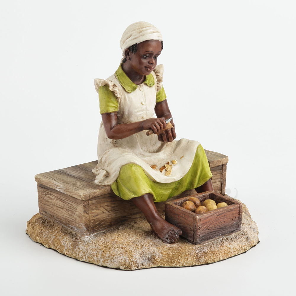 Scultura di Ragazza Nera Giova - Resin Art On Wood recensione e prezzo