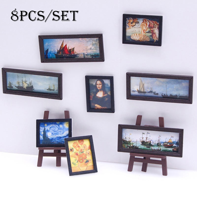 Set di 8 Quadri Vintage in Min - Resin Art With Wood recensione e prezzo