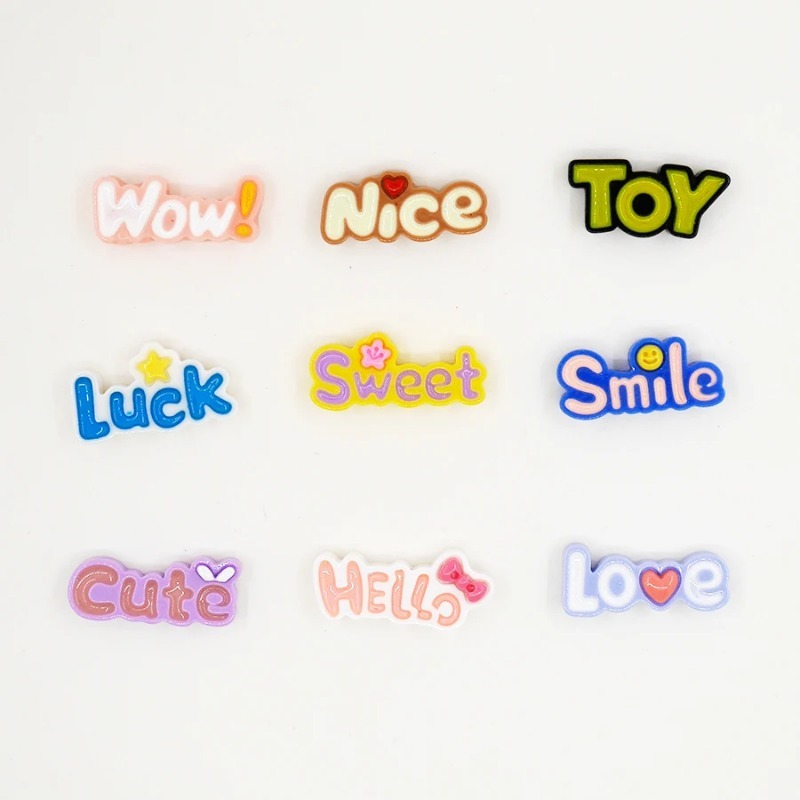 10Pcs Cute Flat Back Wow Luck  - Resin Art Phone Case recensione e prezzo